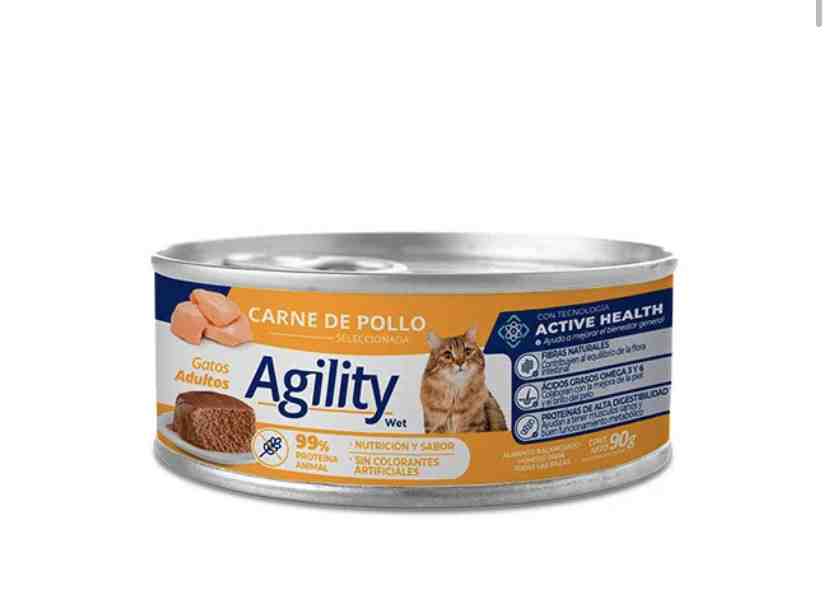 LATA AGILITY GATO ADULTO POLLO 90 GM 